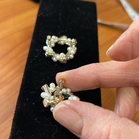 Three beautiful brooches with accents. No marks - Picture 3 of 6